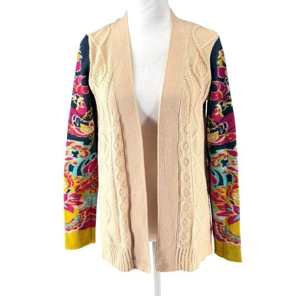 Flying Tomato Sweaters - Gorgeous Flying Tomato Bright Colorblock Knit Cardigan Size S EUC Cozy Vibes